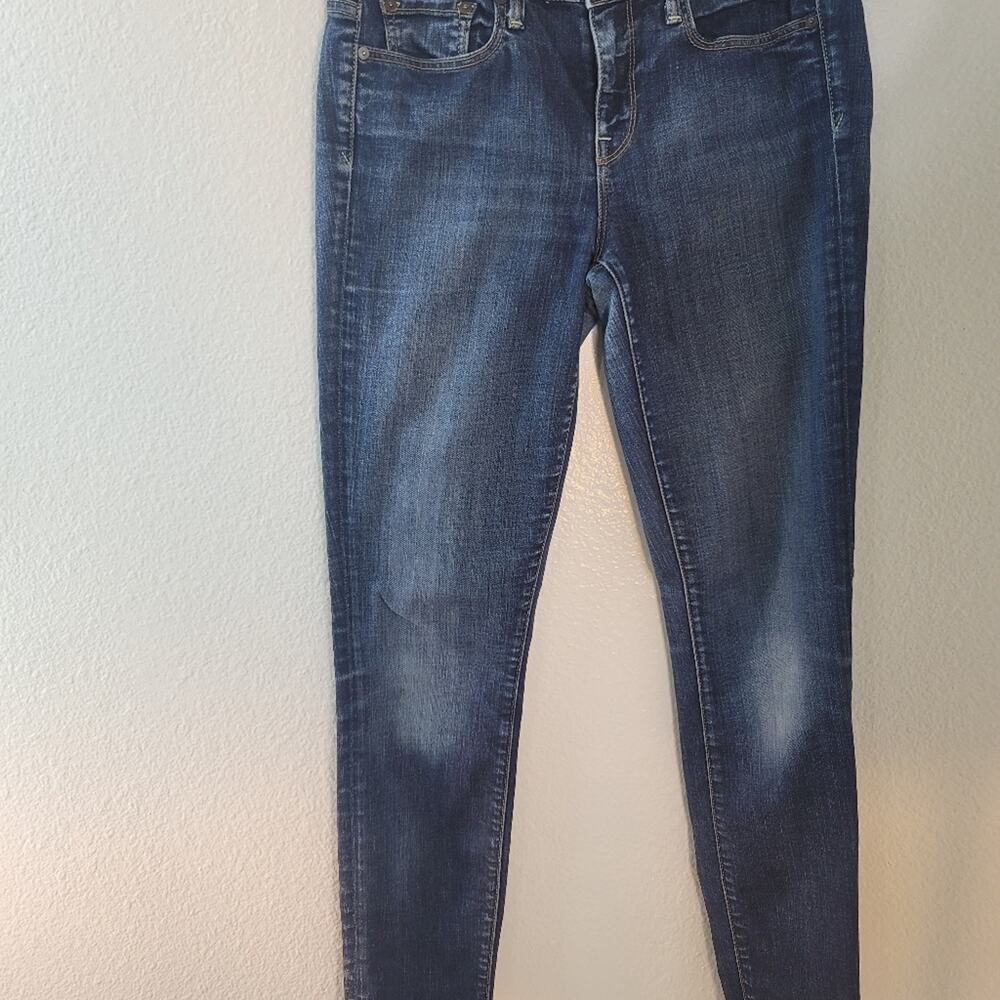 VINCE Blue Dark Wash Dylan Skinny Denim Jeans Mid Rise Dark Academia Minimalist